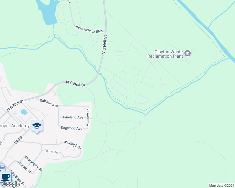 map of restaurants, bars, coffee shops, grocery stores, and more near Edgefield Street in Clayton
