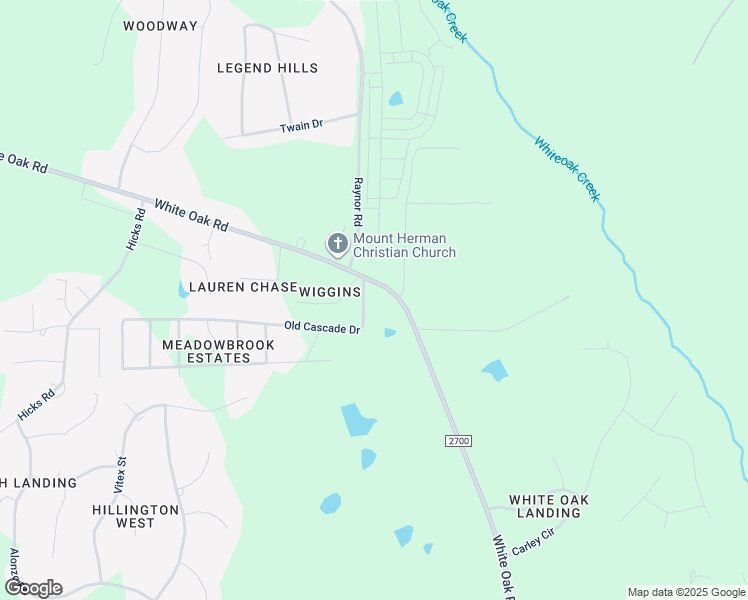 map of restaurants, bars, coffee shops, grocery stores, and more near 8817 Old Cascade Drive in Garner