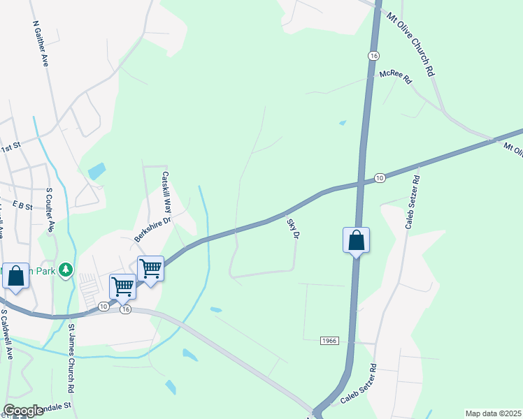 map of restaurants, bars, coffee shops, grocery stores, and more near 1668 East North Carolina 10 Highway in Newton