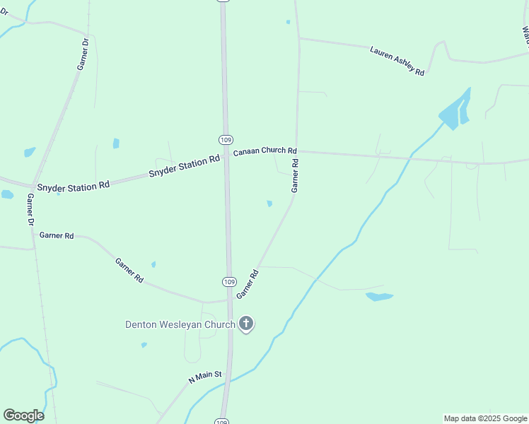 map of restaurants, bars, coffee shops, grocery stores, and more near 1193 Garner Road in Denton