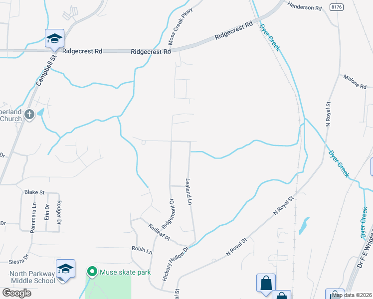 map of restaurants, bars, coffee shops, grocery stores, and more near 112 Oakridge Drive in Jackson