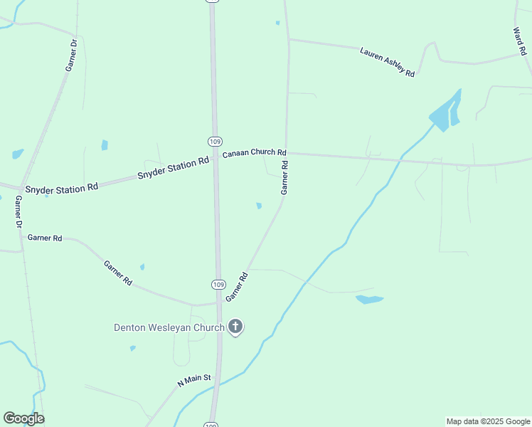 map of restaurants, bars, coffee shops, grocery stores, and more near 1193 Garner Road in Denton