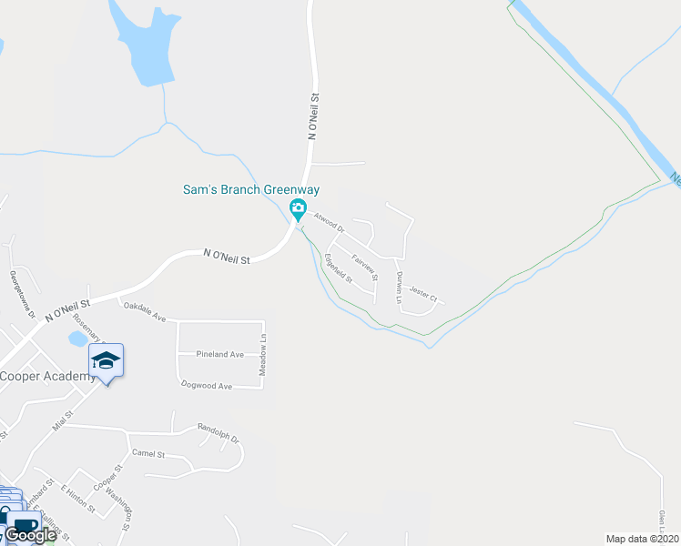 map of restaurants, bars, coffee shops, grocery stores, and more near Edgefield Street in Clayton