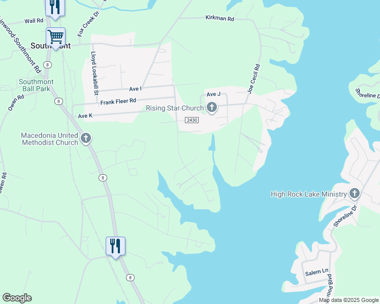 map of restaurants, bars, coffee shops, grocery stores, and more near 429 Robert Hargrave Road in Lexington