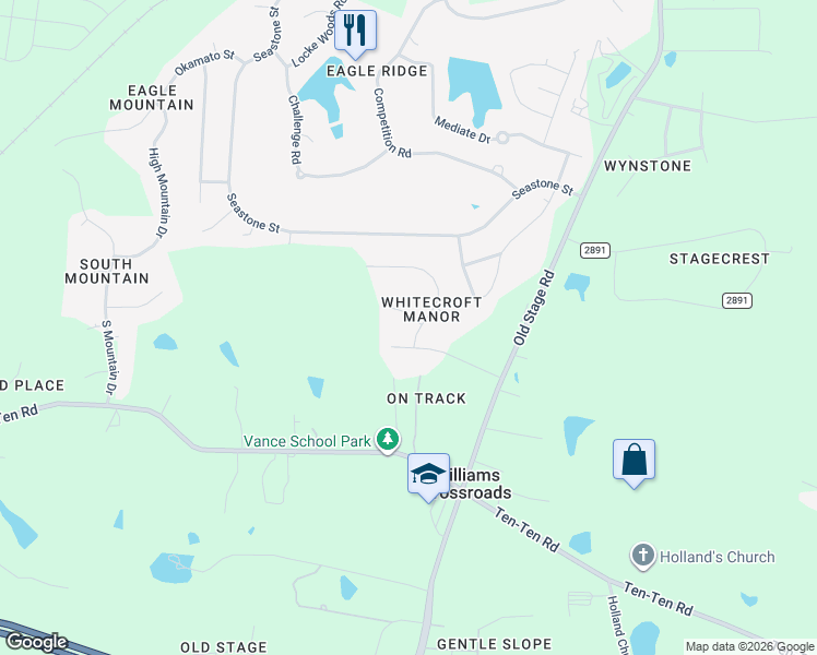map of restaurants, bars, coffee shops, grocery stores, and more near 1113 Armsleigh Court in Raleigh
