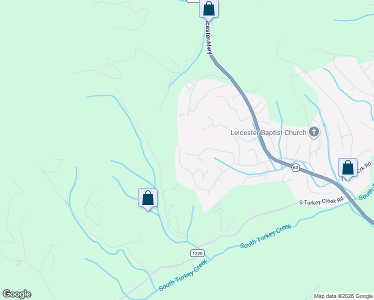 map of restaurants, bars, coffee shops, grocery stores, and more near 110 Misty Ridge Lane in Leicester