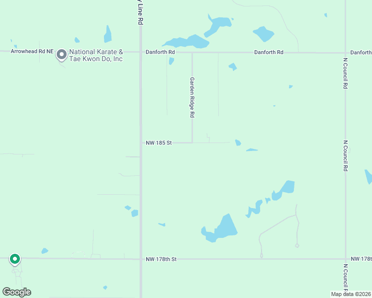 map of restaurants, bars, coffee shops, grocery stores, and more near 8500 Northwest 185 Street in Edmond