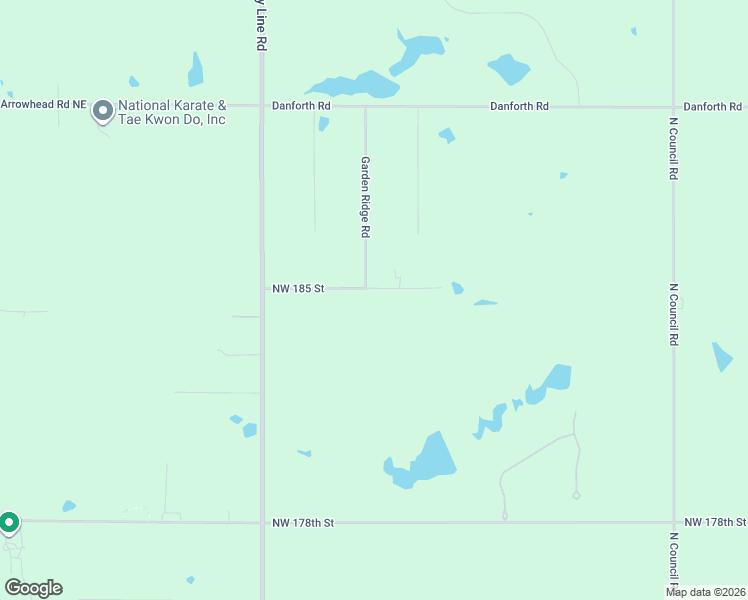 map of restaurants, bars, coffee shops, grocery stores, and more near 8500 Northwest 185 Street in Edmond