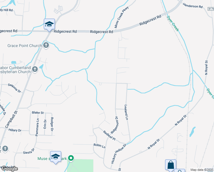 map of restaurants, bars, coffee shops, grocery stores, and more near 26 Oakridge Drive in Jackson
