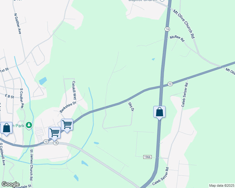 map of restaurants, bars, coffee shops, grocery stores, and more near 1668 East North Carolina 10 Highway in Newton