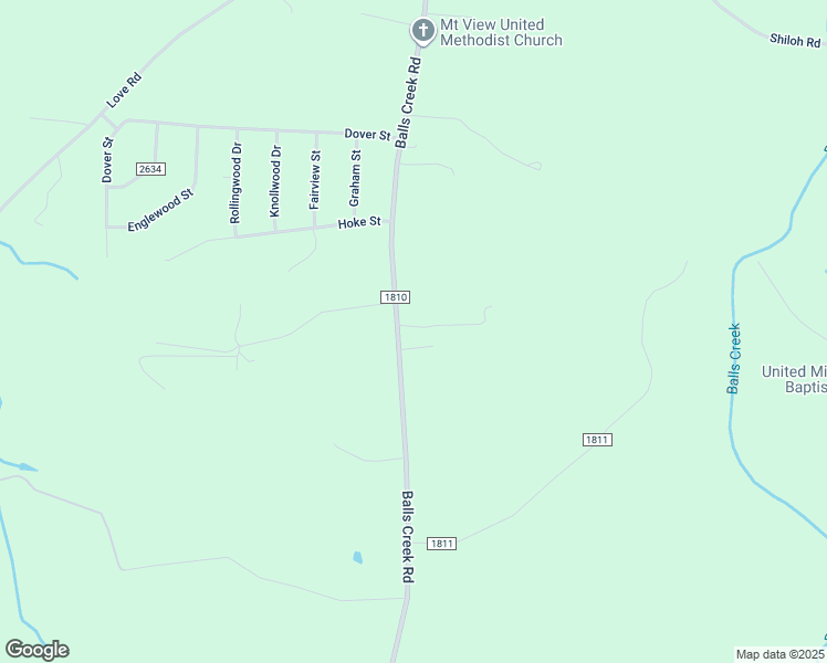 map of restaurants, bars, coffee shops, grocery stores, and more near 1582 Balls Creek Road in Claremont