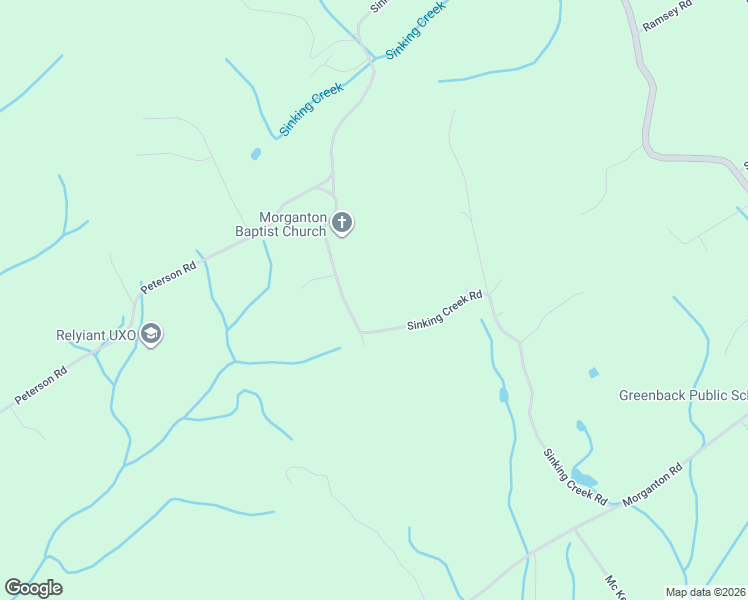 map of restaurants, bars, coffee shops, grocery stores, and more near 4260 Sinking Creek Road in Greenback