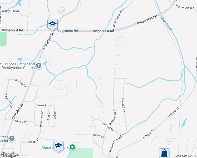 map of restaurants, bars, coffee shops, grocery stores, and more near 26 Oakridge Drive in Jackson