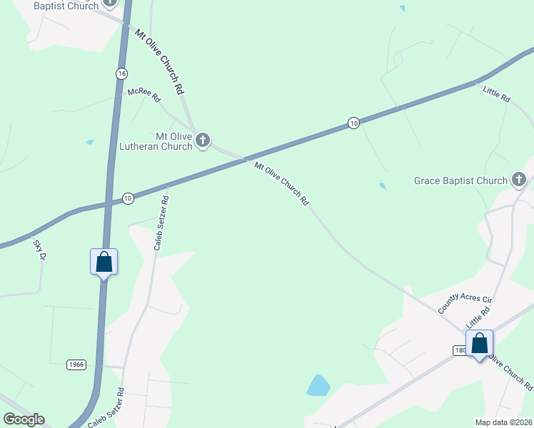 map of restaurants, bars, coffee shops, grocery stores, and more near 2231 Mount Olive Church Road in Newton