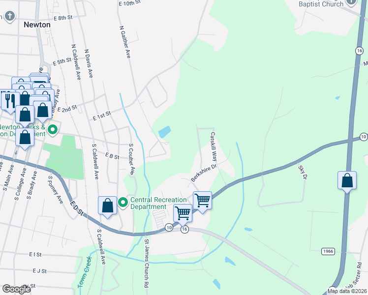 map of restaurants, bars, coffee shops, grocery stores, and more near 115 McDaniels Circle in Newton