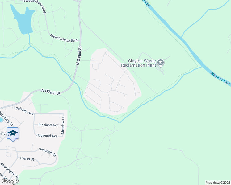 map of restaurants, bars, coffee shops, grocery stores, and more near 56 Soapberry Ct in Clayton