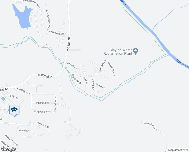 map of restaurants, bars, coffee shops, grocery stores, and more near 530 Atwood Drive in Clayton