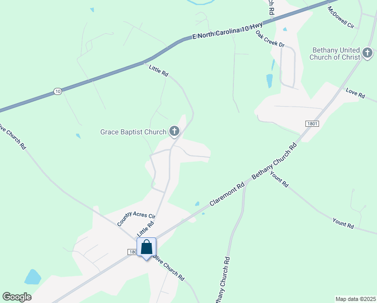 map of restaurants, bars, coffee shops, grocery stores, and more near 2588 Bonnie Blue Lane in Newton