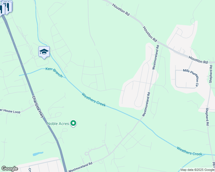 map of restaurants, bars, coffee shops, grocery stores, and more near 106 Fairfield Drive in Troutman