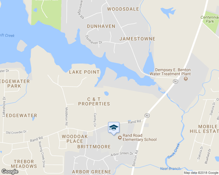 map of restaurants, bars, coffee shops, grocery stores, and more near 1117 Rand Road in Garner