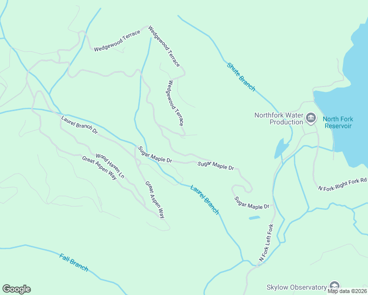 map of restaurants, bars, coffee shops, grocery stores, and more near 105 Sugar Maple Drive in Black Mountain