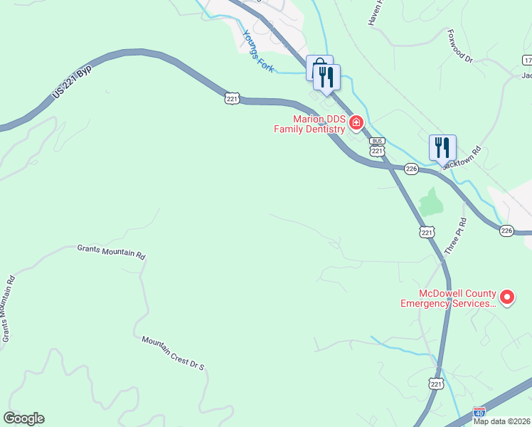 map of restaurants, bars, coffee shops, grocery stores, and more near 626 Cooper Road in Marion