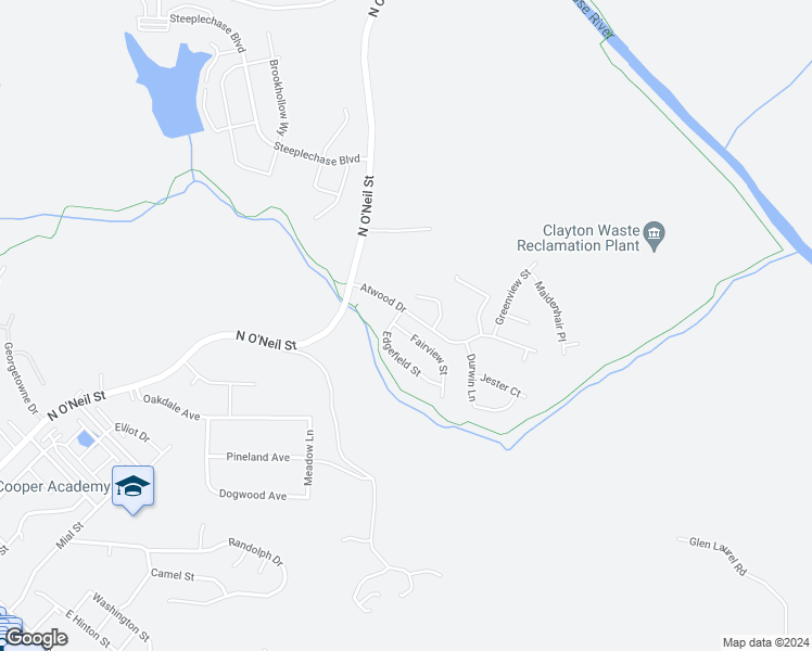 map of restaurants, bars, coffee shops, grocery stores, and more near 39 Fairview Street in Clayton