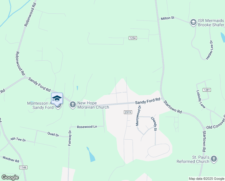 map of restaurants, bars, coffee shops, grocery stores, and more near 1055 Sprucewood Lane in Newton