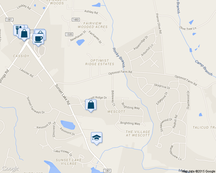 map of restaurants, bars, coffee shops, grocery stores, and more near 4124 Bibleway Court in Holly Springs