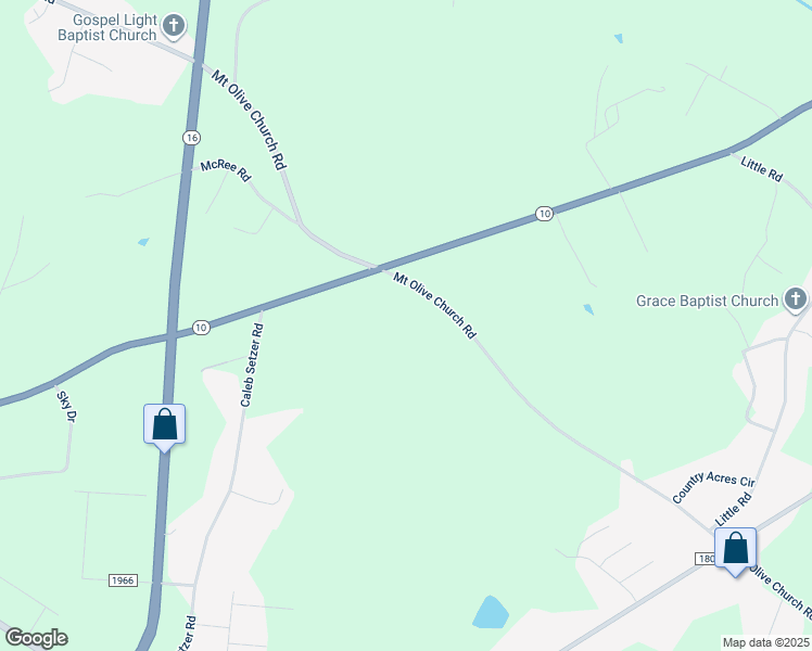 map of restaurants, bars, coffee shops, grocery stores, and more near 2231 Mount Olive Church Road in Newton