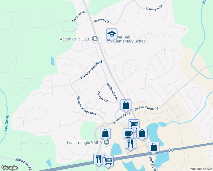 map of restaurants, bars, coffee shops, grocery stores, and more near 12 Beckwith Avenue in Clayton