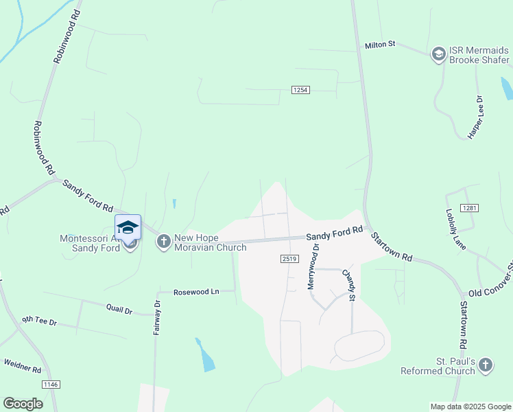 map of restaurants, bars, coffee shops, grocery stores, and more near 1055 Sprucewood Lane in Newton