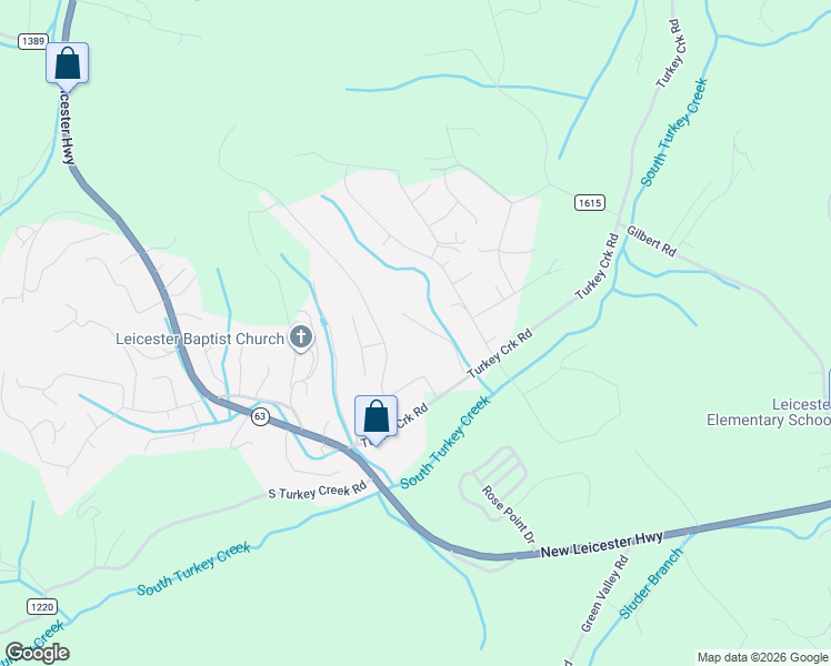 map of restaurants, bars, coffee shops, grocery stores, and more near 223 Reilly Drive in Leicester