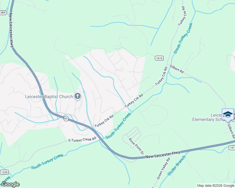 map of restaurants, bars, coffee shops, grocery stores, and more near 223 Reilly Drive in Leicester