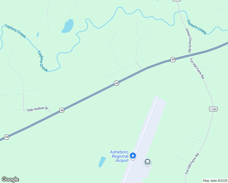 map of restaurants, bars, coffee shops, grocery stores, and more near 2537 State Highway 49 in Asheboro