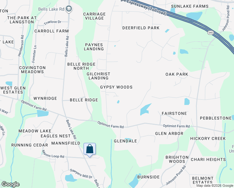 map of restaurants, bars, coffee shops, grocery stores, and more near 7320 Faith Street in Apex