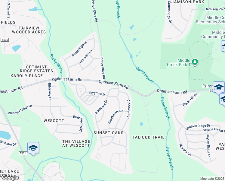 map of restaurants, bars, coffee shops, grocery stores, and more near 113 Edgepine Drive in Holly Springs
