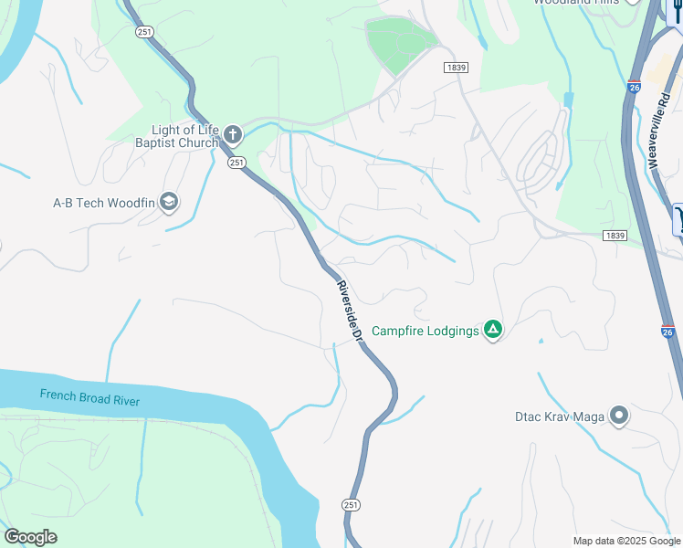 map of restaurants, bars, coffee shops, grocery stores, and more near 3 Northside Drive in Asheville