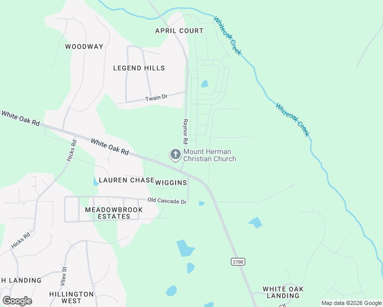 map of restaurants, bars, coffee shops, grocery stores, and more near 5801-5999 Raynor Road in Garner