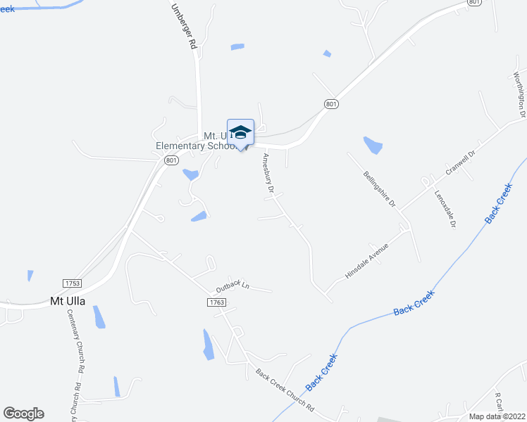 map of restaurants, bars, coffee shops, grocery stores, and more near 1062 Readsboro Drive in Mount Ulla