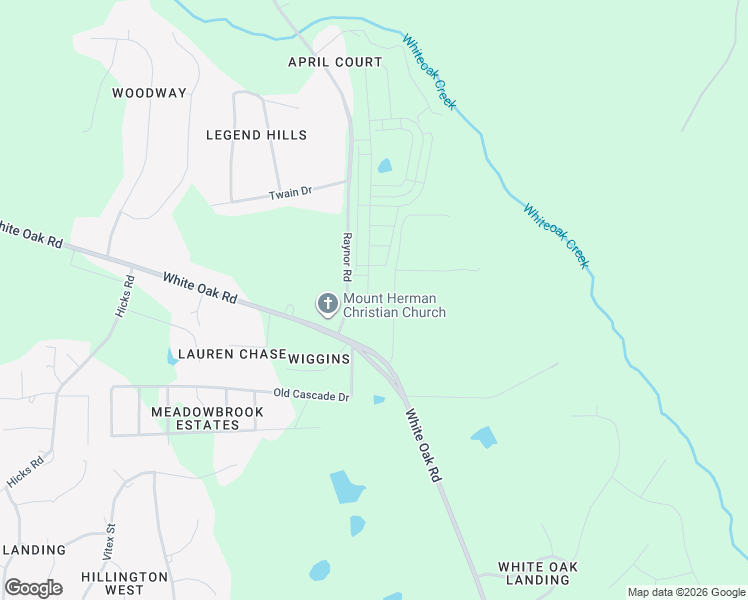 map of restaurants, bars, coffee shops, grocery stores, and more near 5801-5999 Raynor Road in Garner