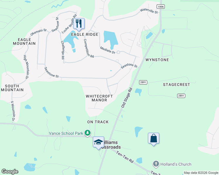 map of restaurants, bars, coffee shops, grocery stores, and more near 149 Chalcedony Street in Raleigh
