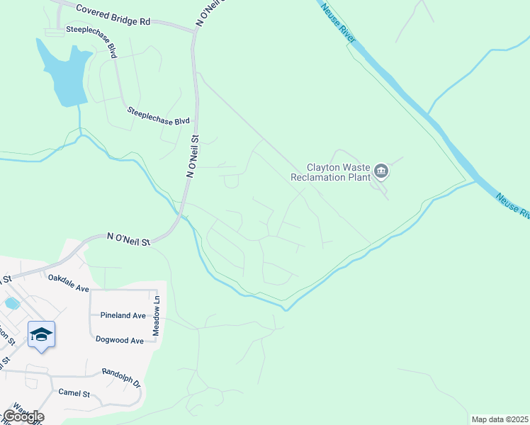 map of restaurants, bars, coffee shops, grocery stores, and more near 1378 North O'Neil Street in Clayton