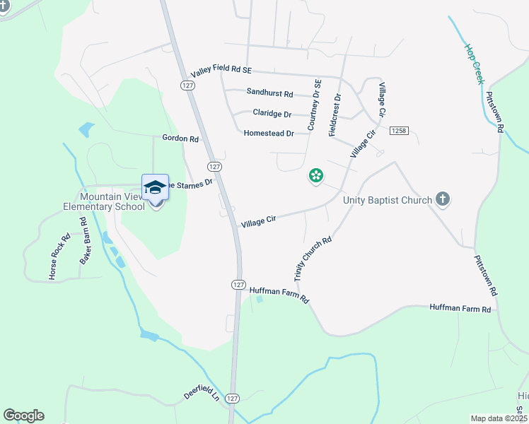 map of restaurants, bars, coffee shops, grocery stores, and more near 929 Village Circle in Hickory