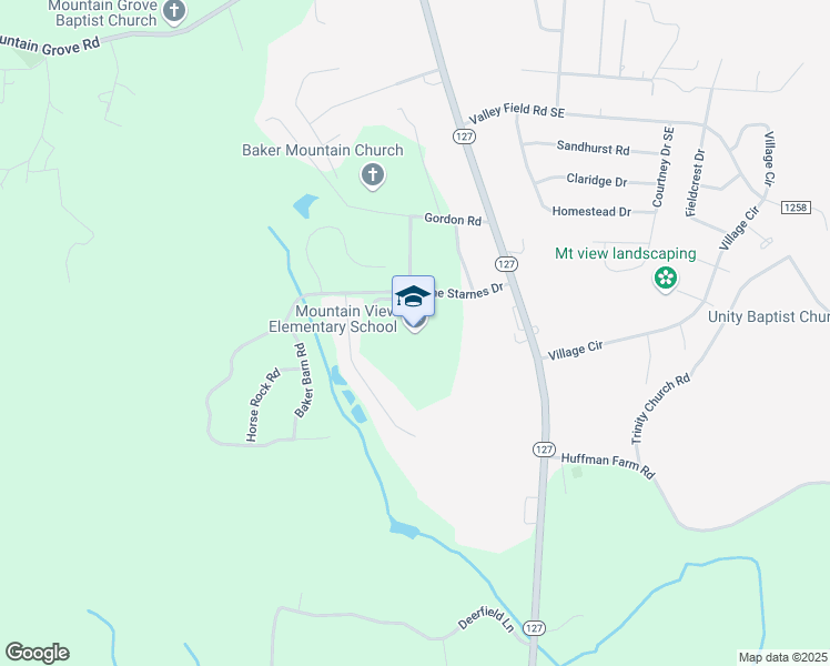 map of restaurants, bars, coffee shops, grocery stores, and more near 5911 Dwayne Starnes Drive in Hickory