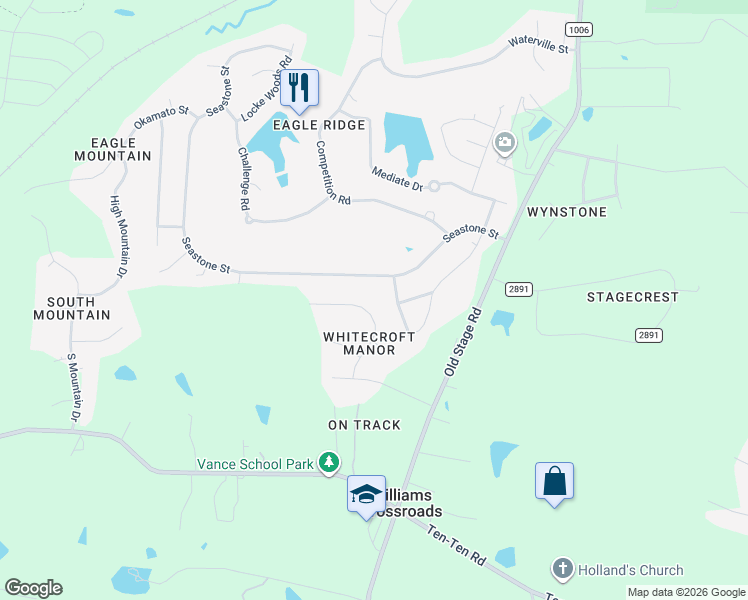 map of restaurants, bars, coffee shops, grocery stores, and more near 8529 Hurst Drive in Raleigh