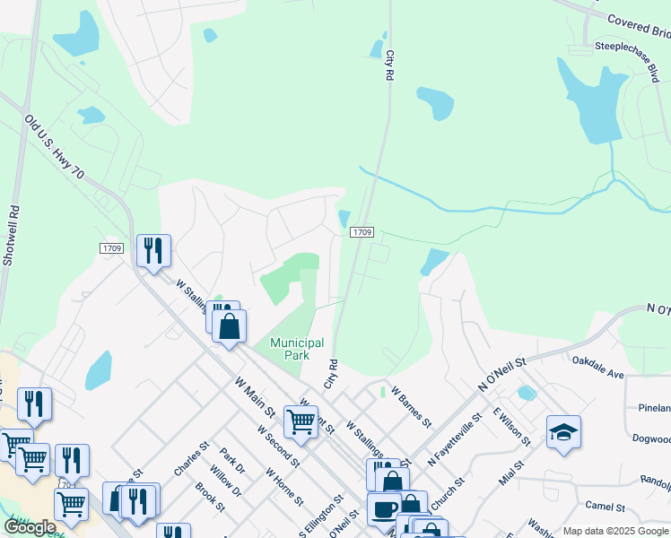 map of restaurants, bars, coffee shops, grocery stores, and more near 187 Cullen Court in Clayton