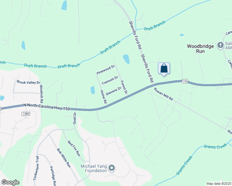 map of restaurants, bars, coffee shops, grocery stores, and more near 107 Stevens Drive in Salisbury
