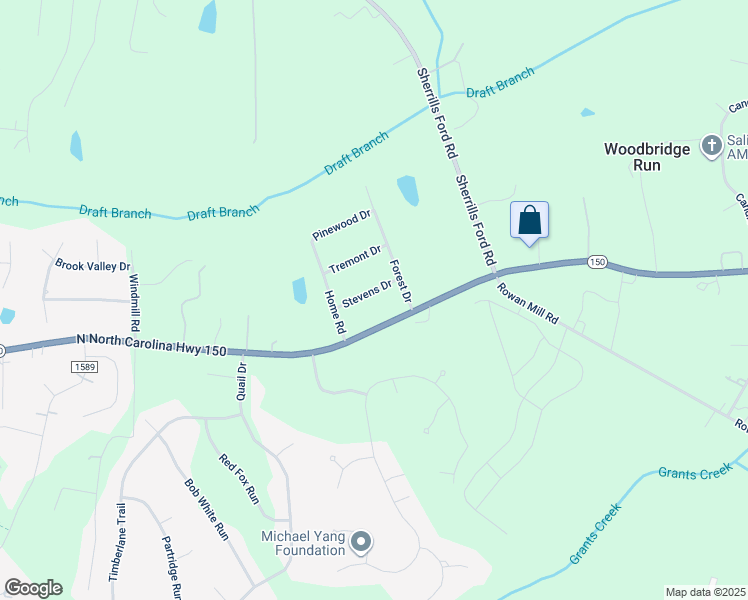 map of restaurants, bars, coffee shops, grocery stores, and more near 107 Stevens Drive in Salisbury