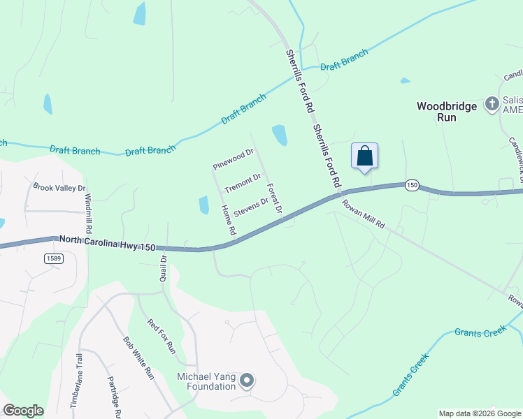map of restaurants, bars, coffee shops, grocery stores, and more near 2214 Mooresville Road in Salisbury
